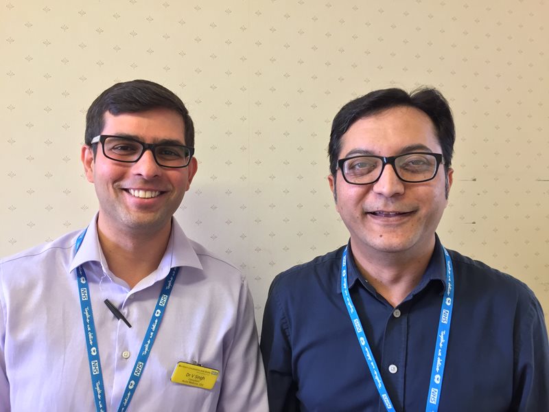 Dr Singh (left) is pictured with Dr Qureshi (right).
