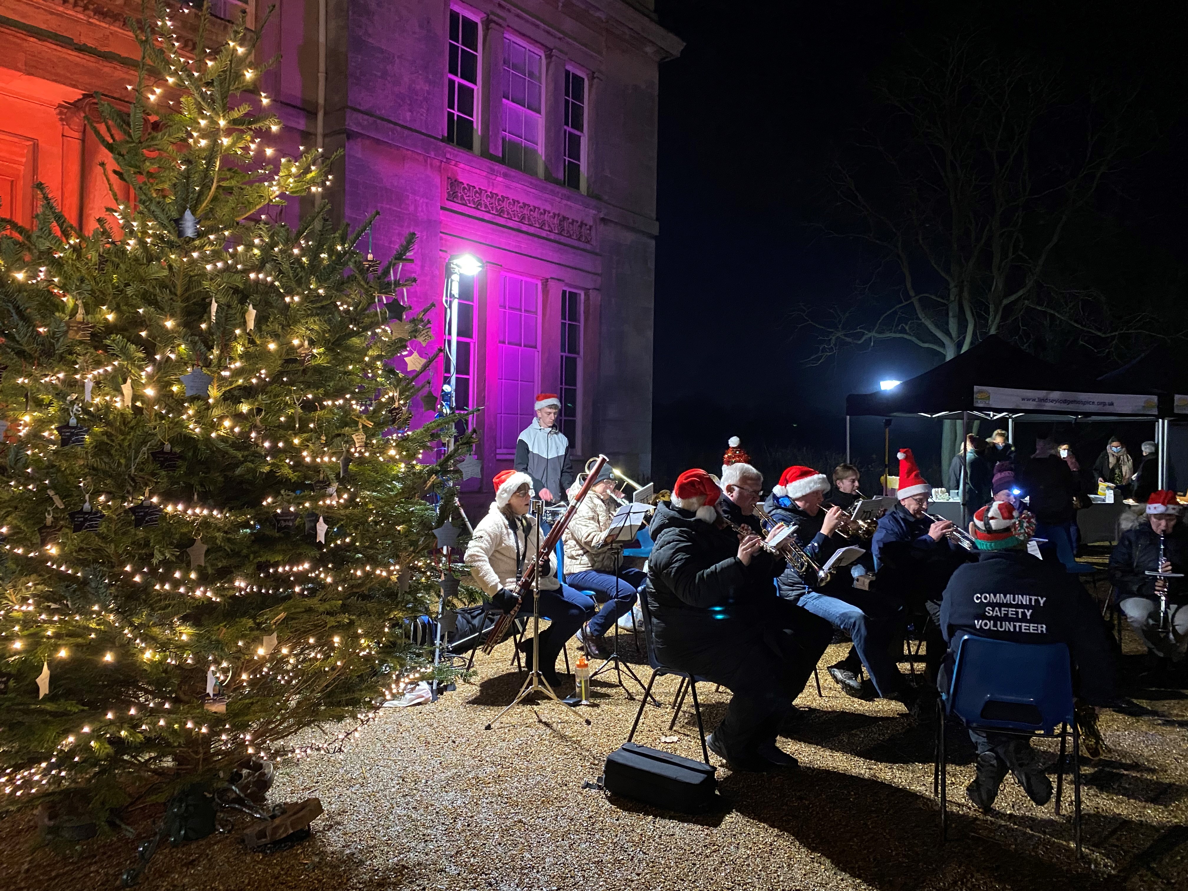 The Humberside Police Band performing at Lindsey Lodge’s Light up a Life event 2021 at Normanby Hall Country Park