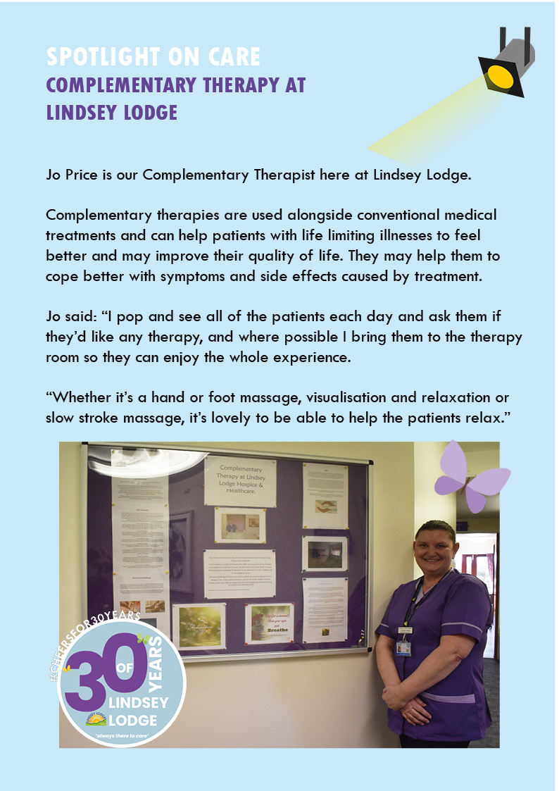 Jo Price our Complementary Therapist