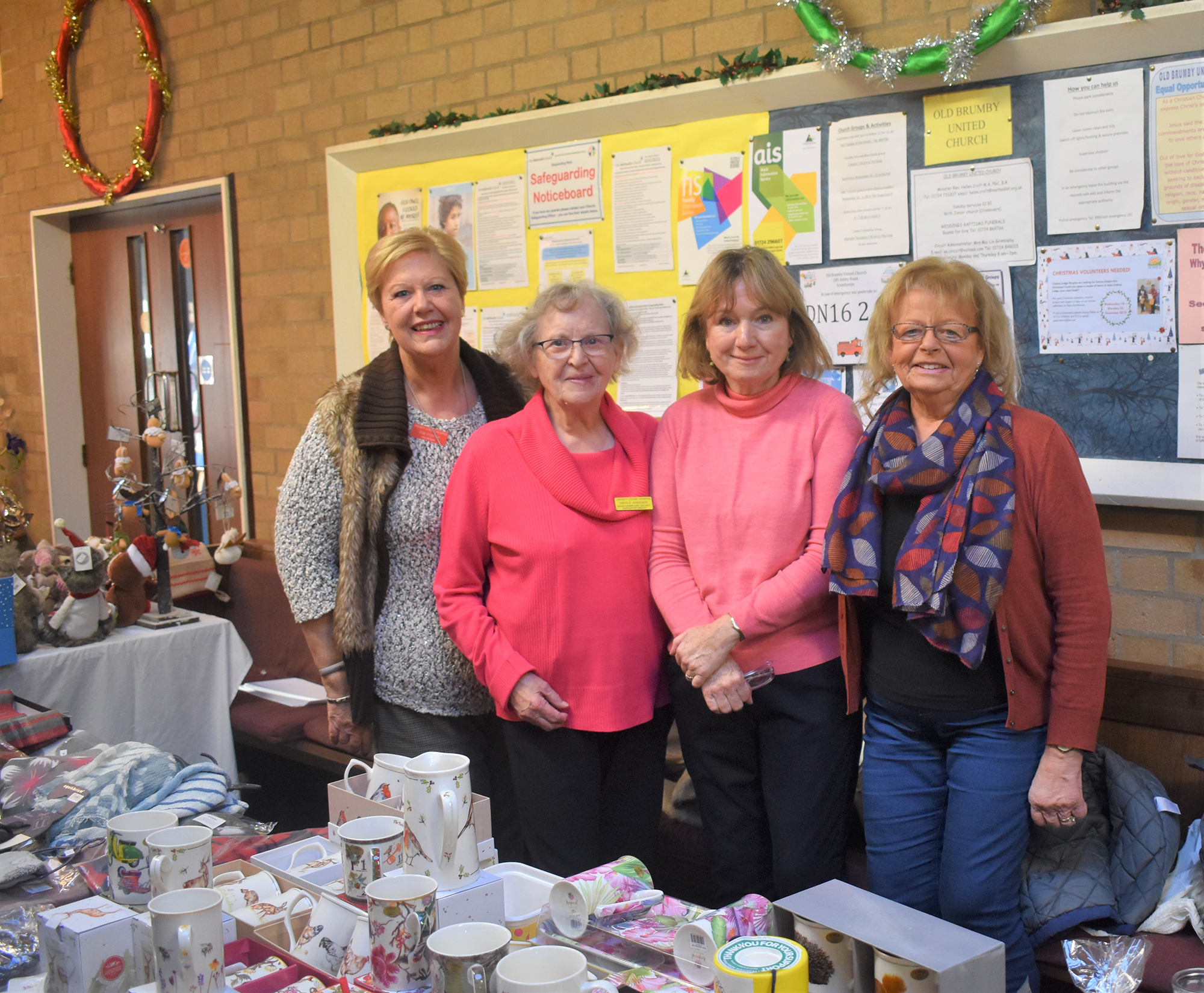 Anne pictured with volunteers