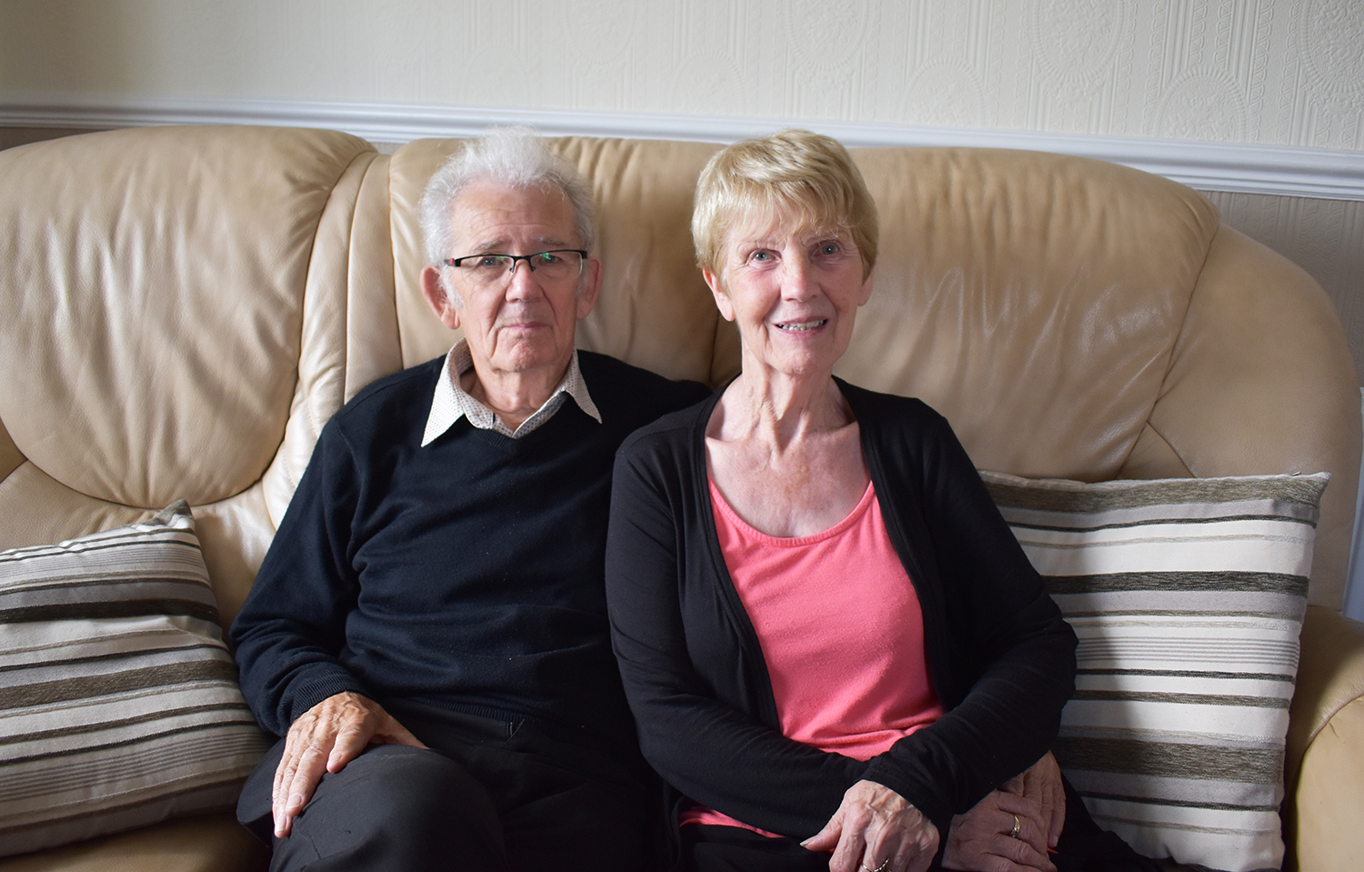 Clive is pictured with wife Ronwyn